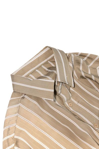 Tyre Çizgili Haki Gömlek