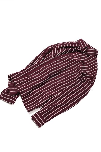Tyre Çizgili Bordo Gömlek