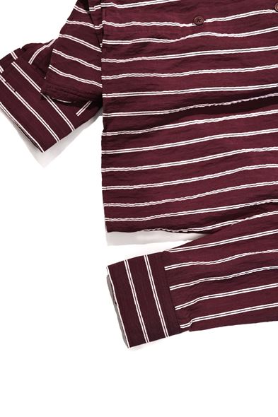 Tyre Çizgili Bordo Gömlek