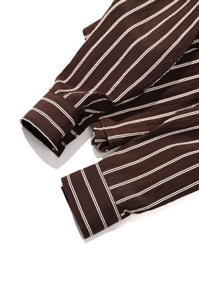 Tyre Çizgili Kahve Gömlek