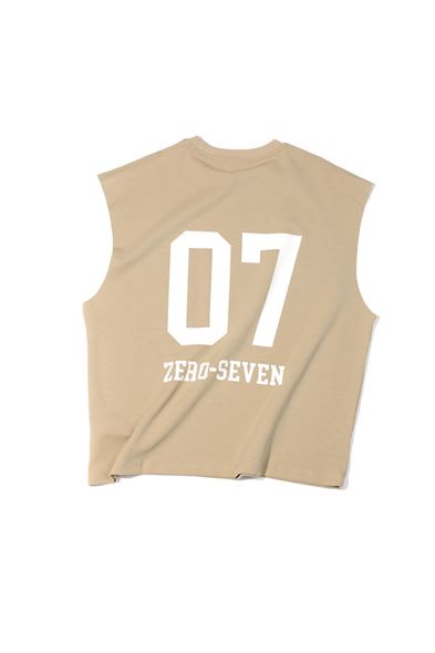Zero-Seven Haki Oversize Kolsuz %100 Pamuk Tshirt
