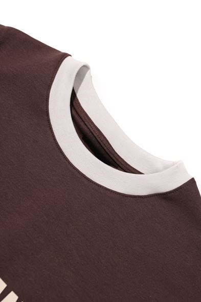 Axis Kahve Oversize %100 Pamuk Tshirt