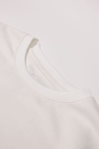 Raen Beyaz Oversize Kolsuz %100 Pamuk Tshirt