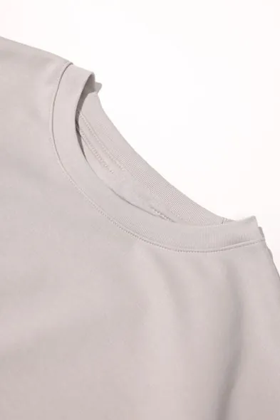 Raen Gri Oversize Kolsuz %100 Pamuk Erkek Tshirt