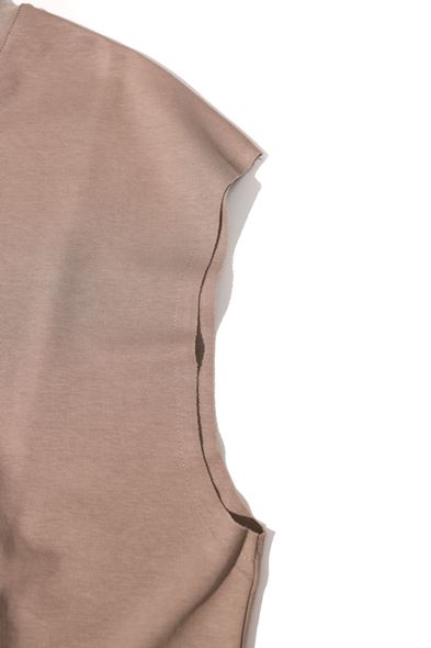 Raen Kahve Oversize Kolsuz %100 Pamuk Tshirt
