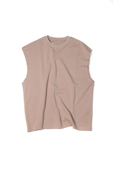 Raen Kahve Oversize Kolsuz %100 Pamuk Tshirt