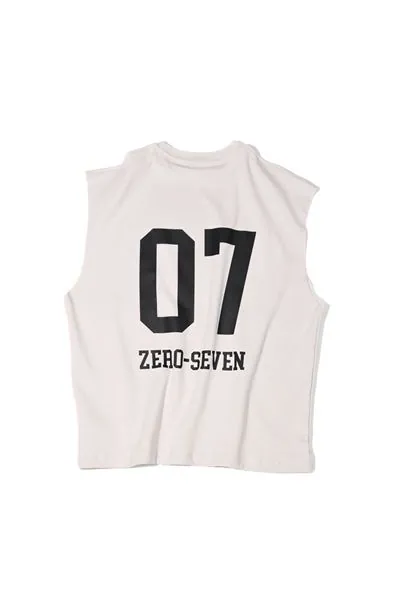 Zero-Seven Gri Oversize Kolsuz %100 Pamuk Erkek Tshirt