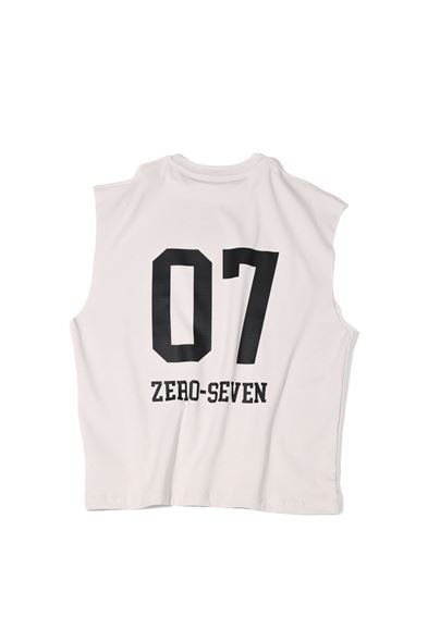 Zero-Seven Gri Oversize Kolsuz %100 Pamuk Tshirt