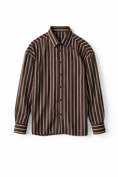 Tyre Çizgili Kahve Gömlek