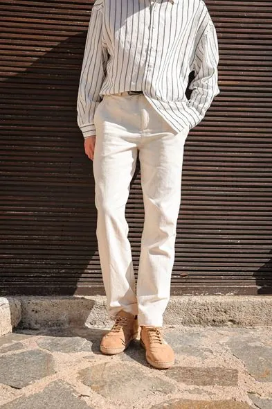 Hush Bej %100 Pamuk Erkek Pantolon