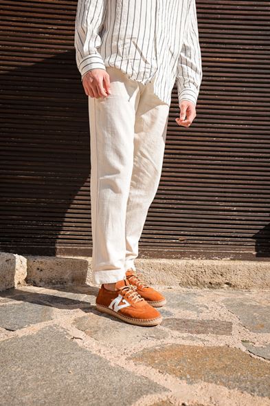 Zakintos Hakiki Deri Tarçın Espadril