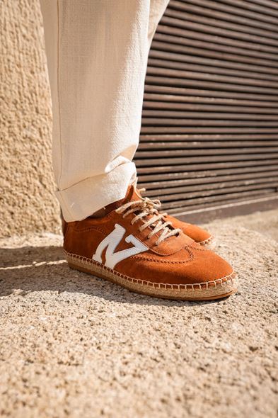 Zakintos Hakiki Deri Tarçın Espadril