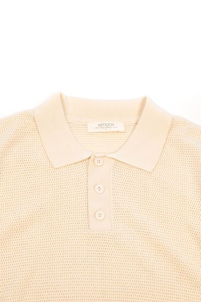 Rimo Bej Düğmeli Triko Tshirt