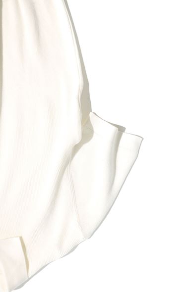 Lave Beyaz Fermuarlı Triko Tshirt