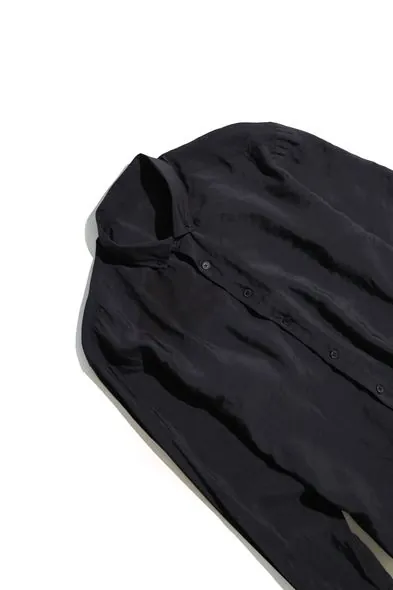 Vego Siyah Oversize Erkek Gömlek