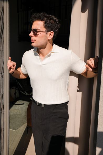 Talvo Beyaz Triko Tshirt