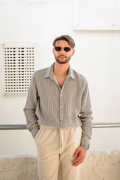 Tayland Siyah Çizgili Gömlek