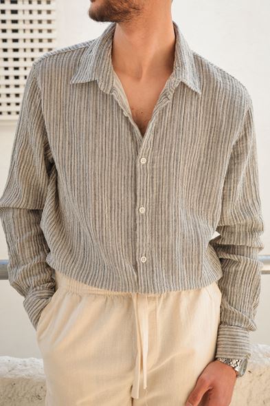 Tayland Siyah Çizgili Gömlek