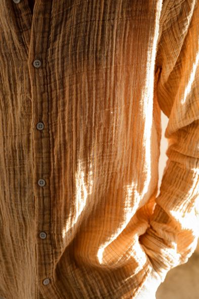 Tayland Hardal Çizgili Gömlek 