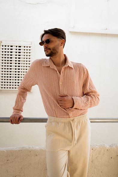 Tayland Kiremit Çizgili Gömlek