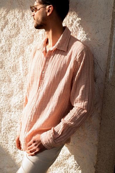 Tayland Kiremit Çizgili Gömlek