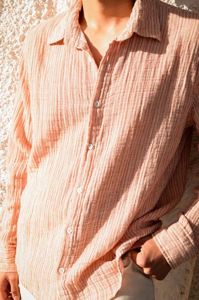 Tayland Kiremit Çizgili Gömlek