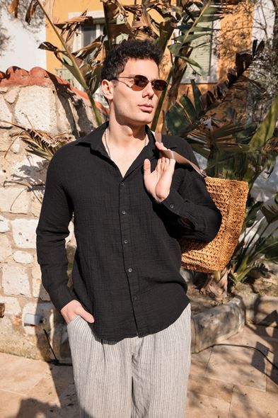 Maldiv Siyah Gömlek