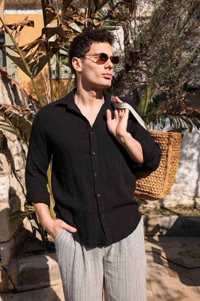 Maldiv Siyah Gömlek