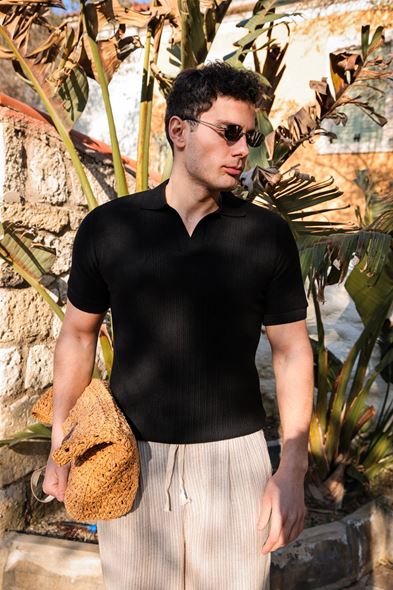 Talvo Siyah Triko Tshirt