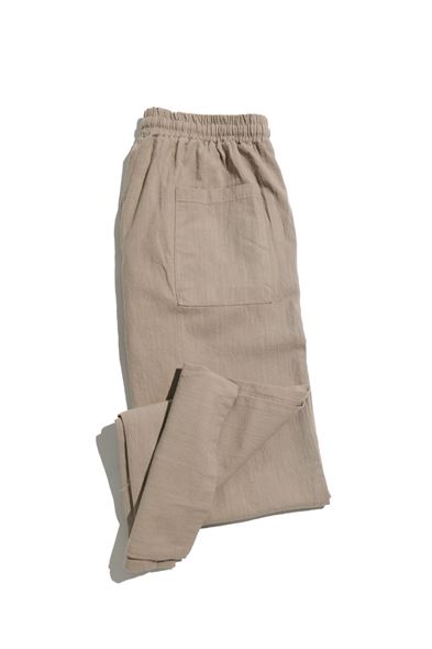 Telar Koyu Bej Pantolon