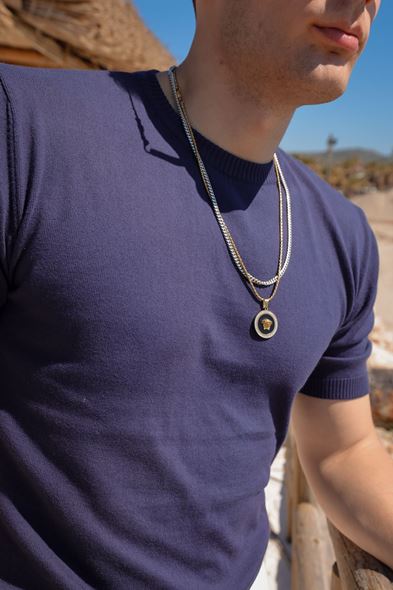 Briss Lacivert Bisiklet Yaka Triko Tshirt