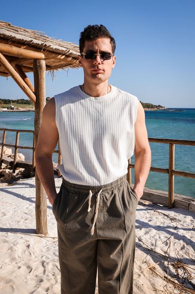 Velum Beyaz Triko Atlet