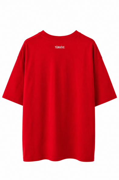 Türkiye Kırmızı Beyaz Pamuklu Tshirt