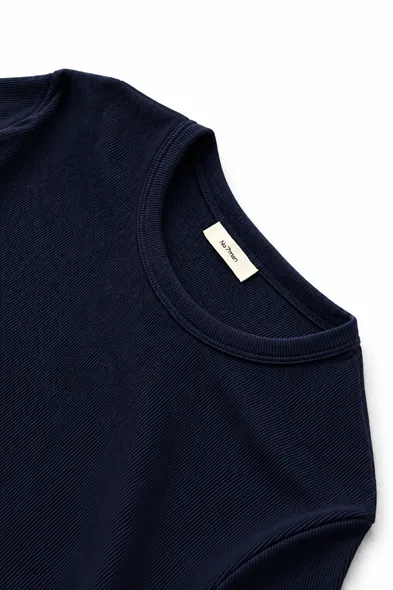 Tavia Lacivert Bisiklet Yaka %100 Pamuk Erkek Tshirt