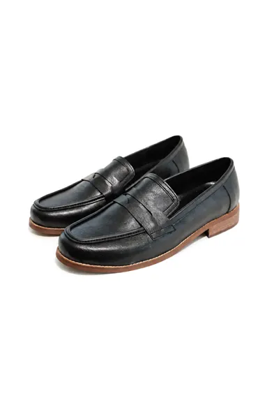 Cedar Siyah Cilt Elit Loafer Erkek Ayakkabı
