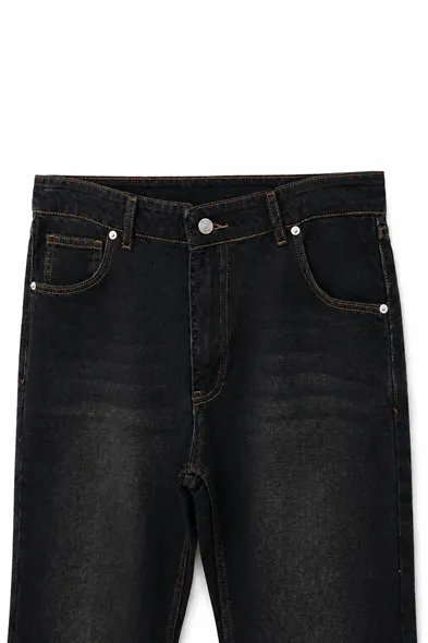 Rigg Siyah Bootcut Lüks Street %100 Pamuk Denim Erkek Kot Pantolon
