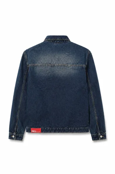 Hardy Mavi Lüks Street Crop %100 Pamuk Denim Erkek Kot Ceket