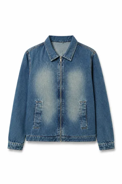 Hardy Buz Mavisi Lüks Street Crop %100 Pamuk Denim Erkek Kot Ceket
