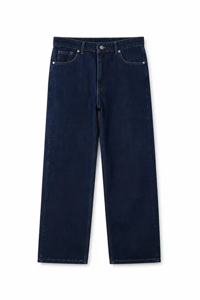 Crowe Lacivert Baggy Street %100 Pamuk Denim Erkek Kot Pantolon