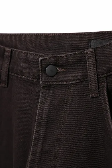 Brick Koyu Kahve Tapered Delüks Street %100 Pamuk Denim Erkek Kot Pantolon