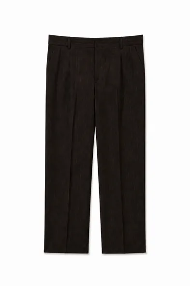 Rugged - Kahve - Japon BAGGY  - Poliviskon Klasik - Erkek Pantolon