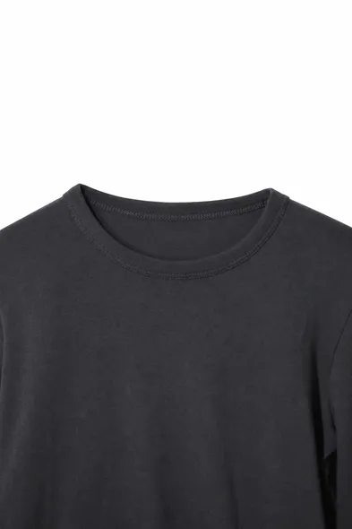 Thorn - Siyah - Bisiklet Yaka Uzun Kollu - %100 Pamuk - Erkek Tshirt
