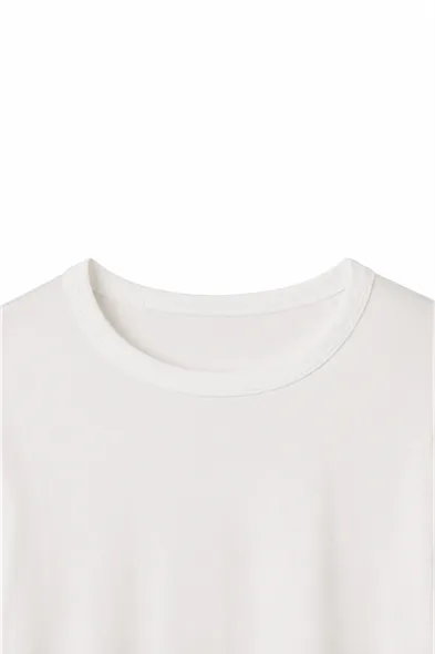 Thorn - Beyaz - Bisiklet Yaka Uzun Kollu - %100 Pamuk - Erkek Tshirt