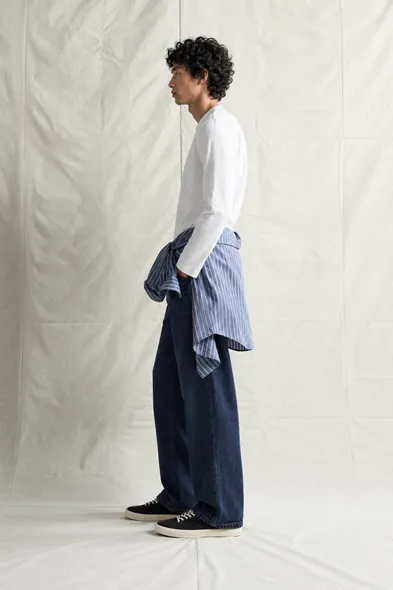 Crowe - Lacivert - Baggy Street - %100 Pamuk Denim - Erkek Kot Pantolon