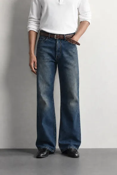 Rigg - Mavi - Bootcut Lüks Street - %100 Pamuk Denim - Erkek Kot Pantolon
