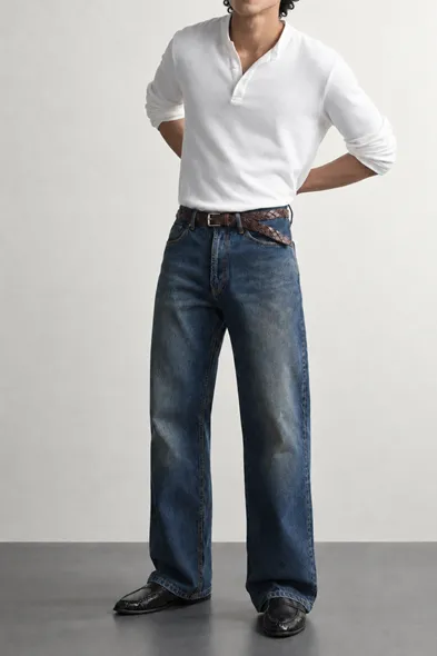 Rigg - Mavi - Bootcut Lüks Street - %100 Pamuk Denim - Erkek Kot Pantolon