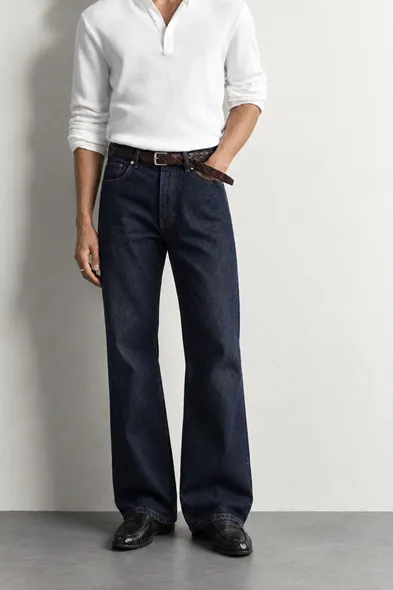 Rigg - Navy - Bootcut Lüks Street - %100 Pamuk Denim - Erkek Kot Pantolon