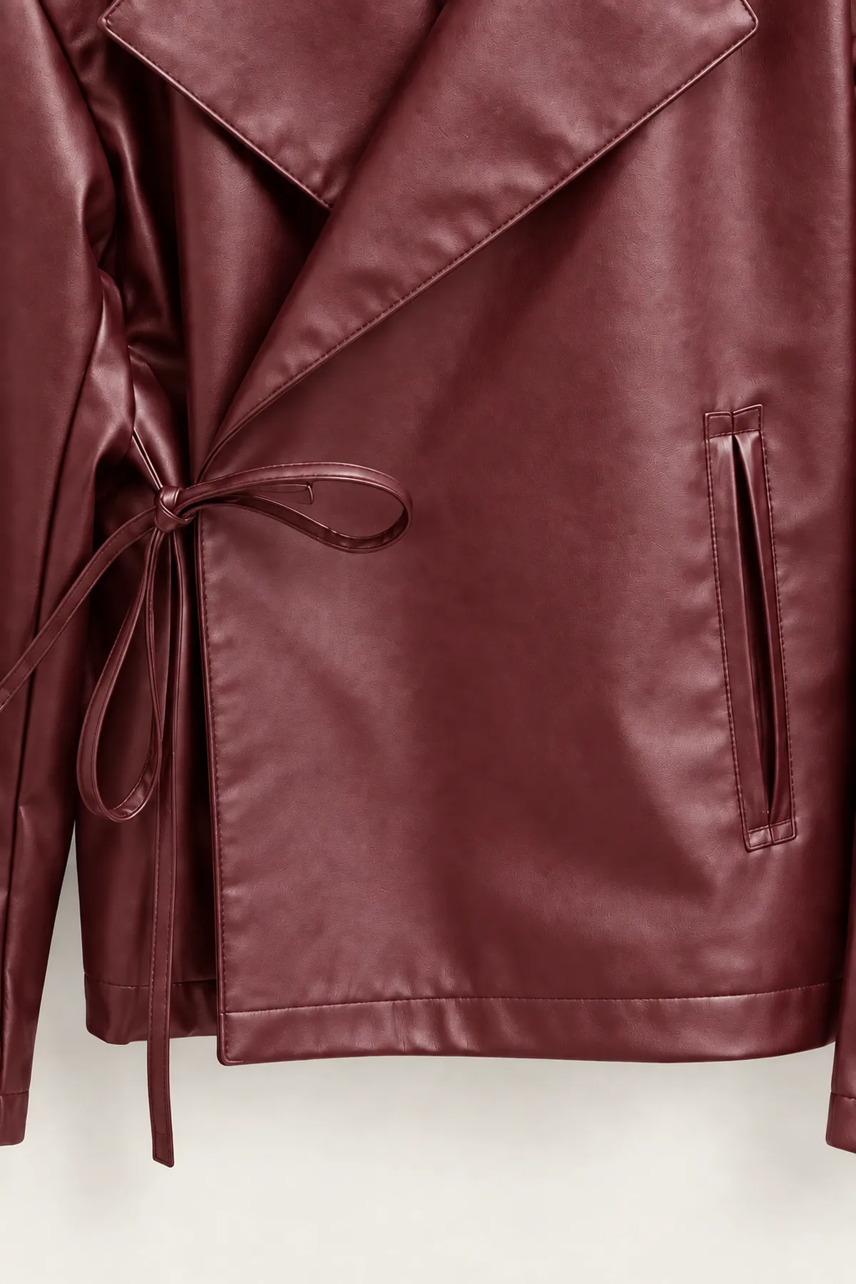 Derek - Bordo - Crop - Erkek Deri Ceket