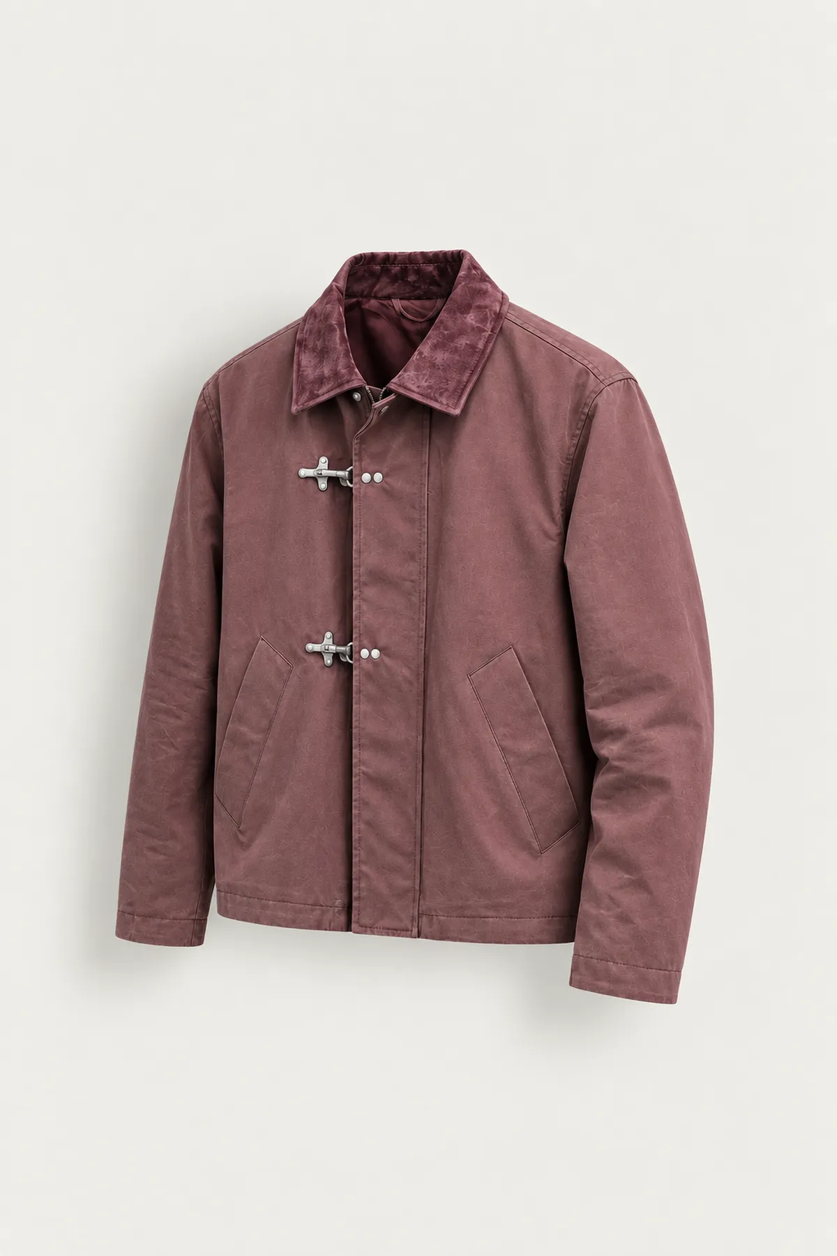 Brice - Bordo - Pamuklu Crop - Erkek Ceket