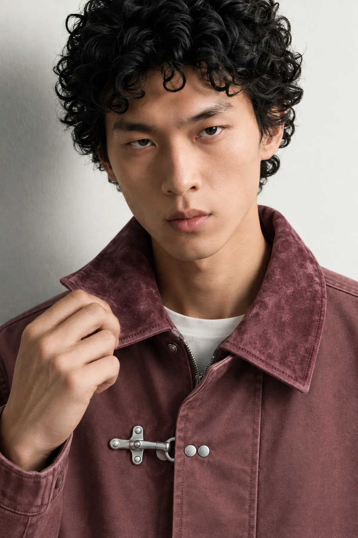 Brice - Bordo - Pamuklu Crop - Erkek Ceket